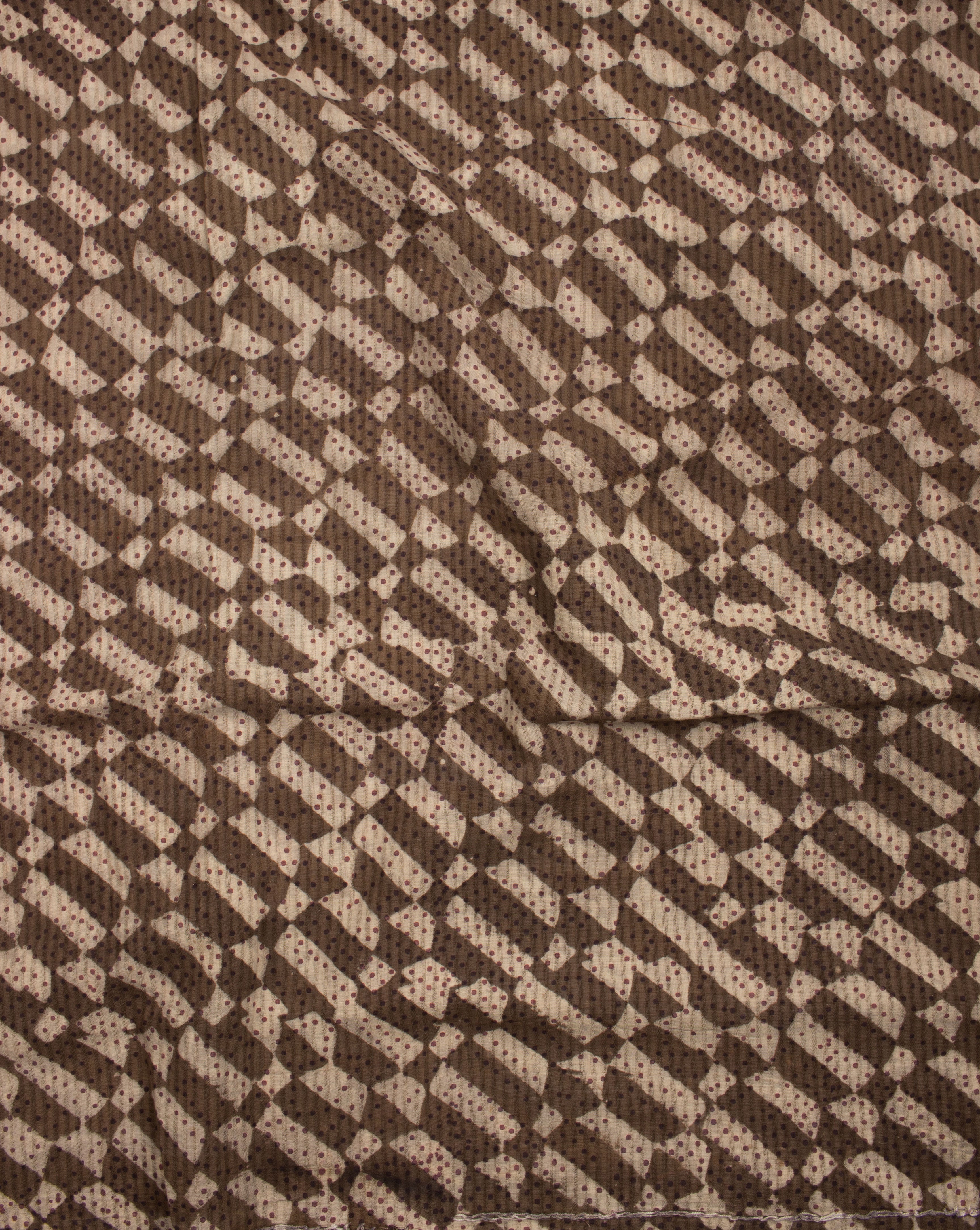 Geometric Hand Block Dobby Cotton Fabric - Fabriclore.com