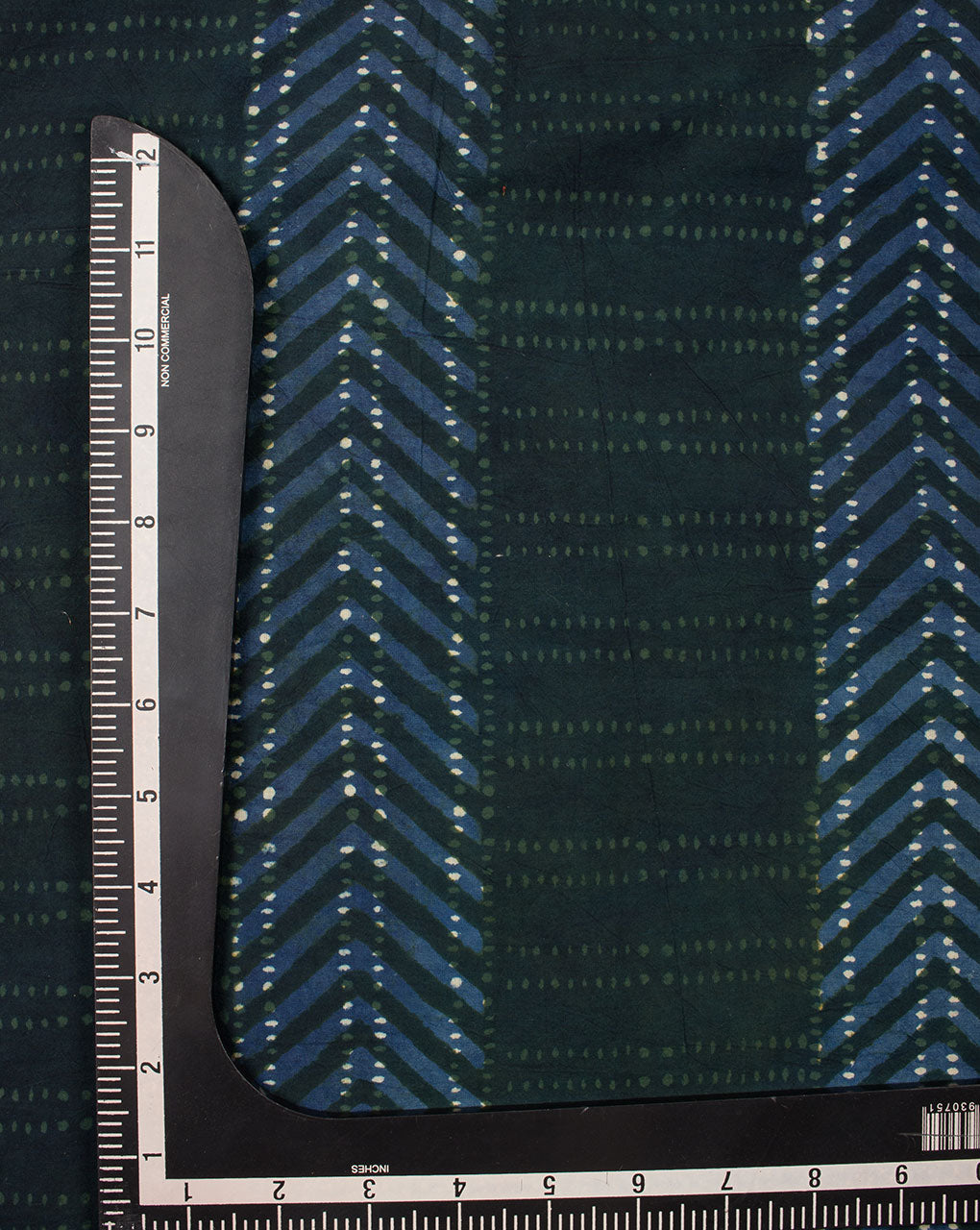 Green Blue Stripes Pattern Hand Block Cotton Fabric - Fabriclore.com