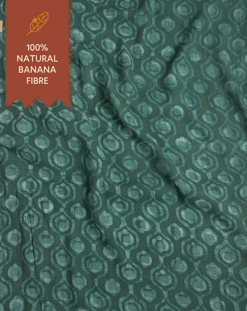 Dabu Hand Block Certified Organic Dobby Banana Cotton Fabric - Fabriclore.com