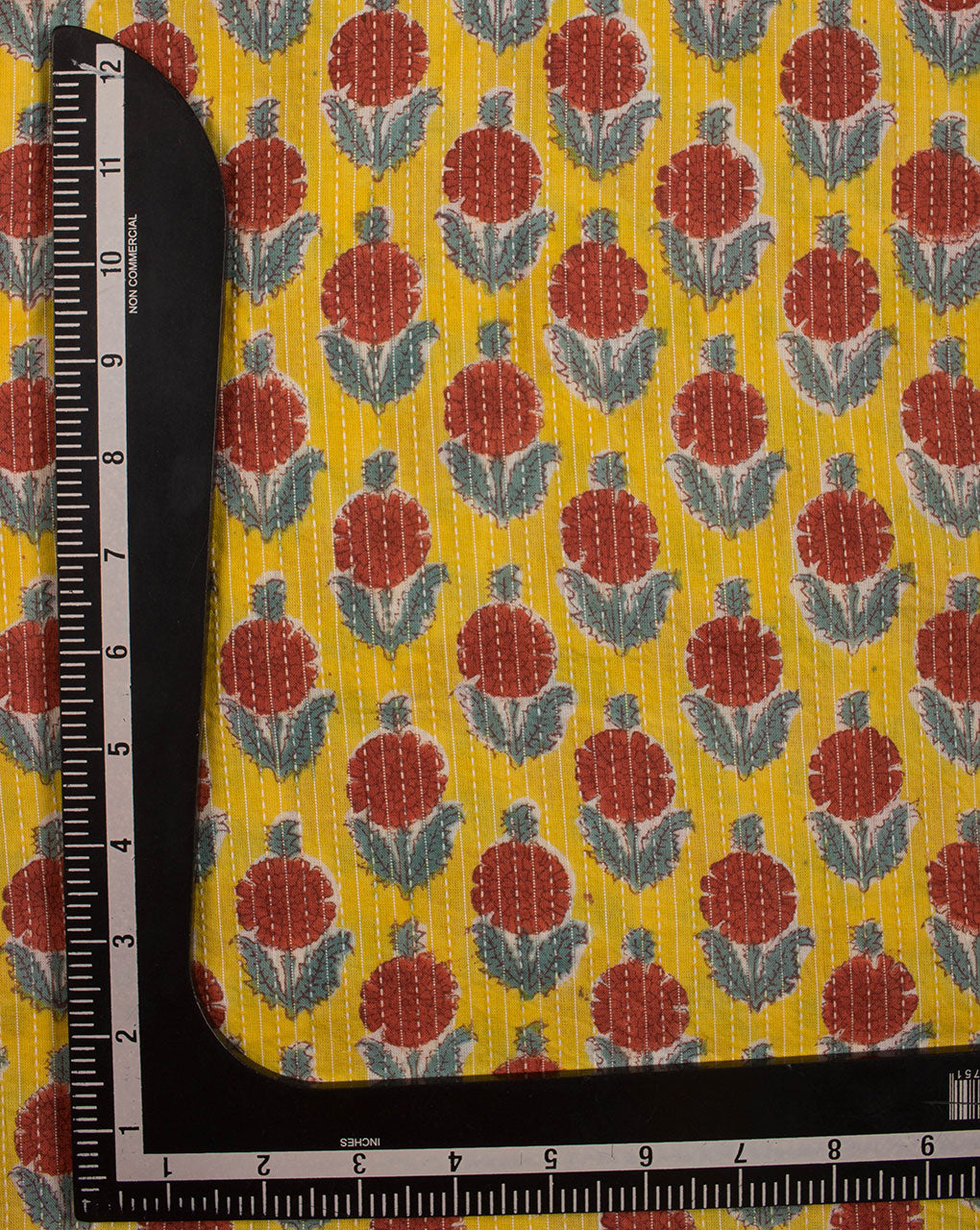 Rapid Hand Block Kantha Cotton Fabric - Fabriclore.com