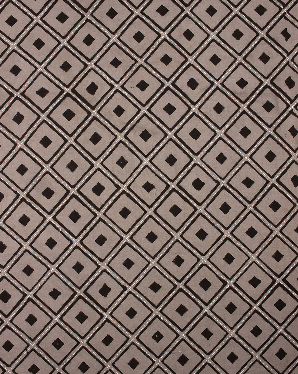 Hand Block Hand Kantha Pure Handloom Cotton Fabric - Fabriclore.com