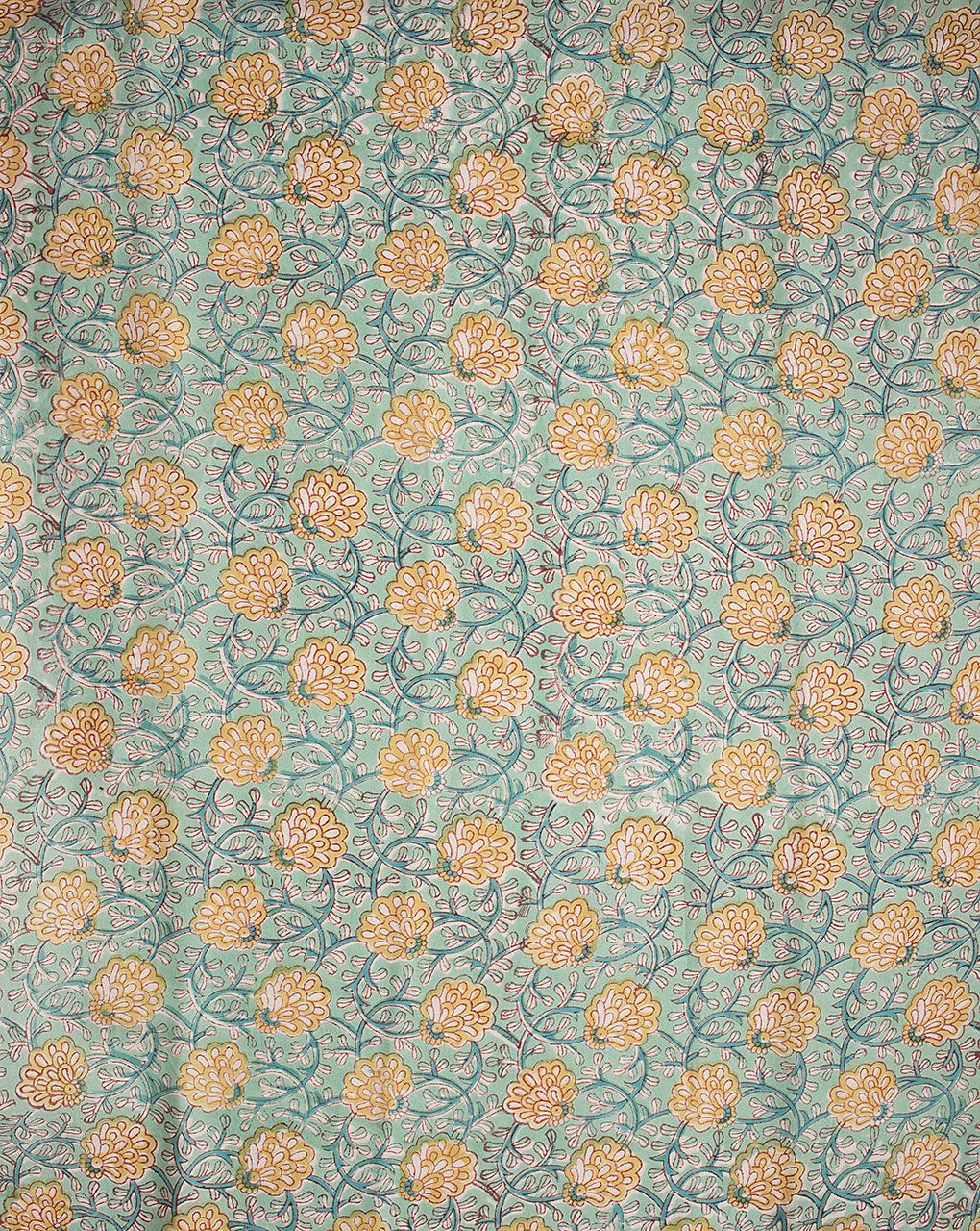 Abstract  Hand Block Liva Cotton Fabric - Fabriclore.com