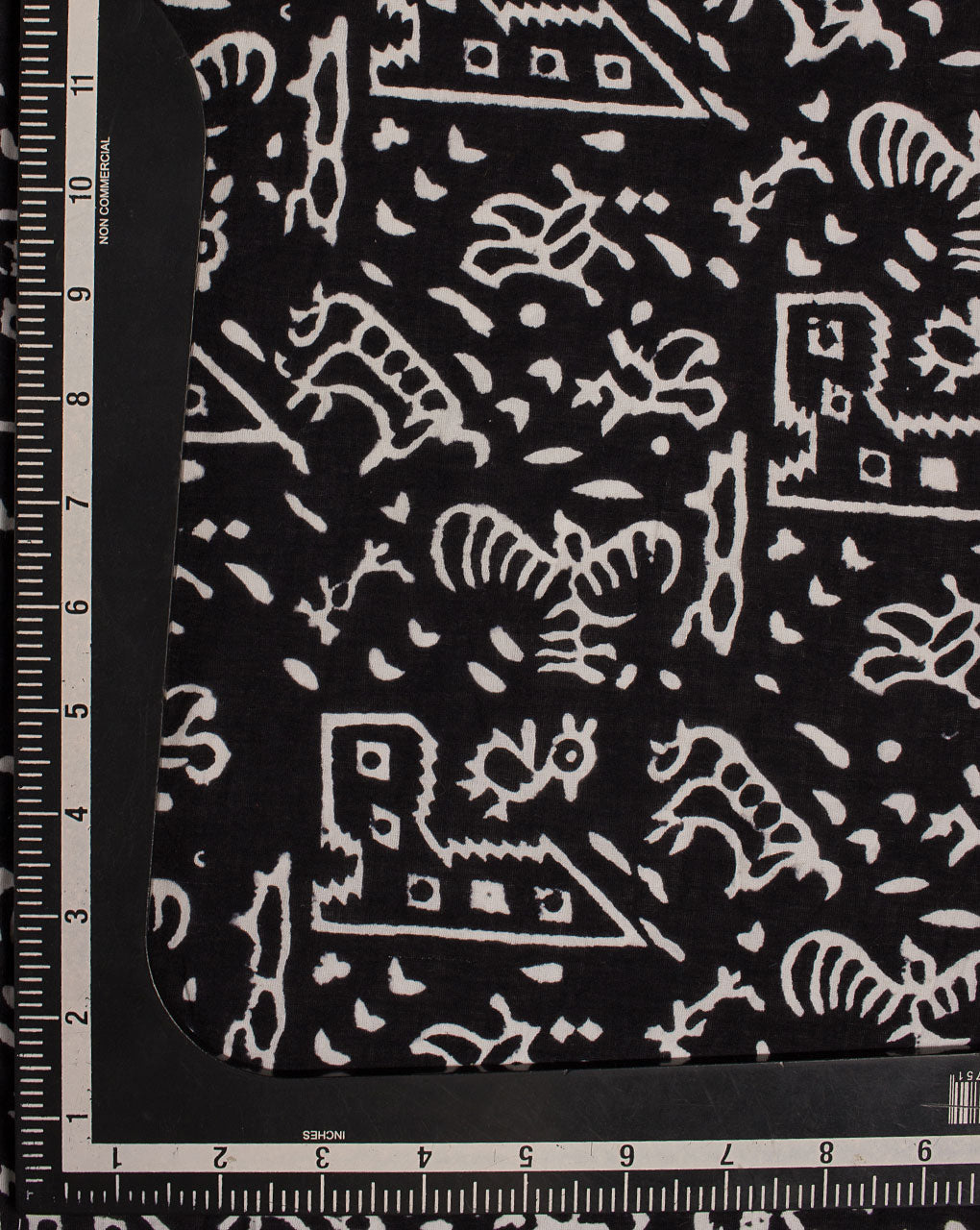 ( Pre Cut 80 CM ) Monochrome Hand Block Cotton Fabric