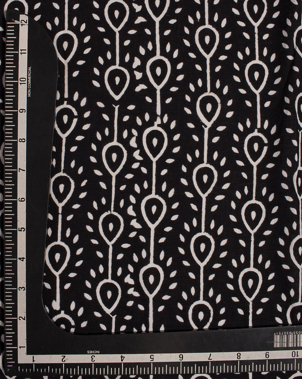 ( Pre Cut 90 CM ) Monochrome Hand Block Cotton Fabric