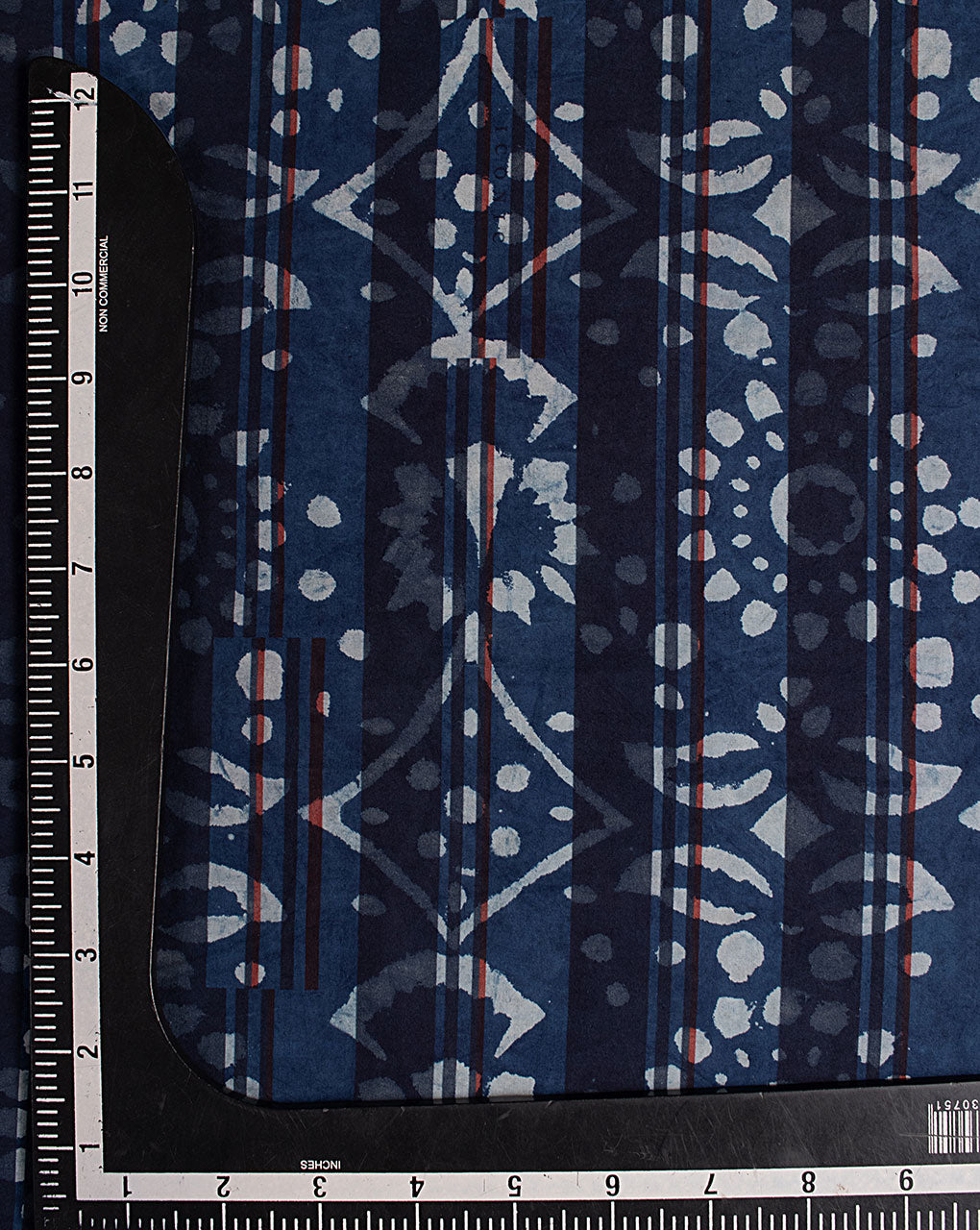 Indigo Hand Block Cotton Poplin Fabric