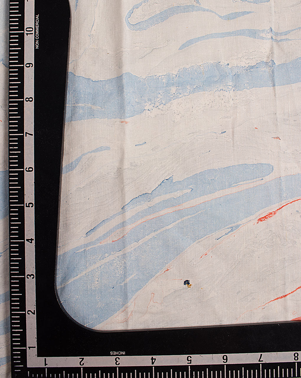 ( Pre Cut 70 CM ) Marble Print Slub Cotton Fabric