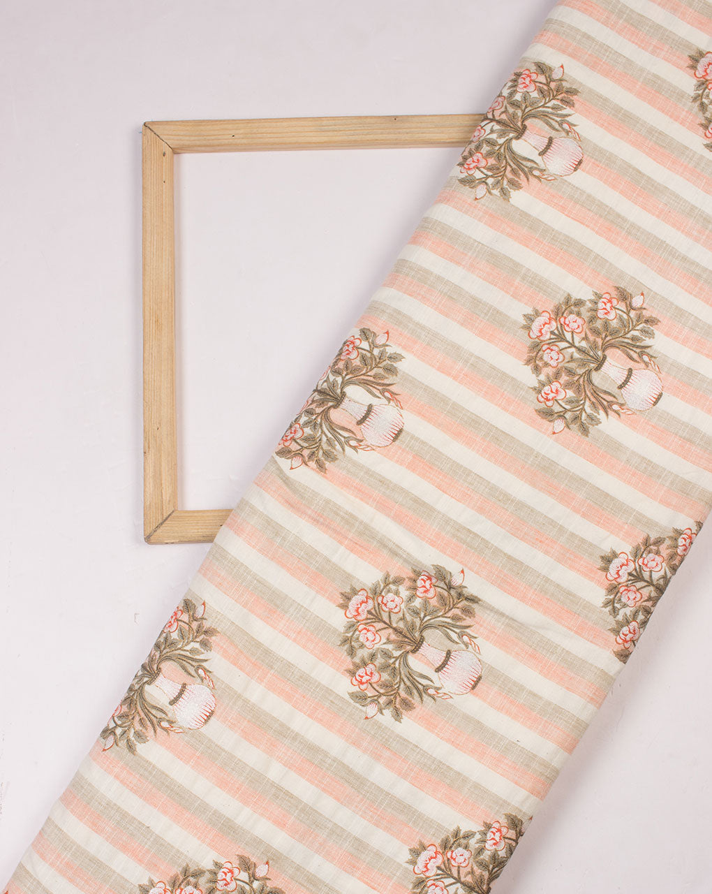 Woven Loom Textured Foil Screen Print Cotton Fabric - Fabriclore.com