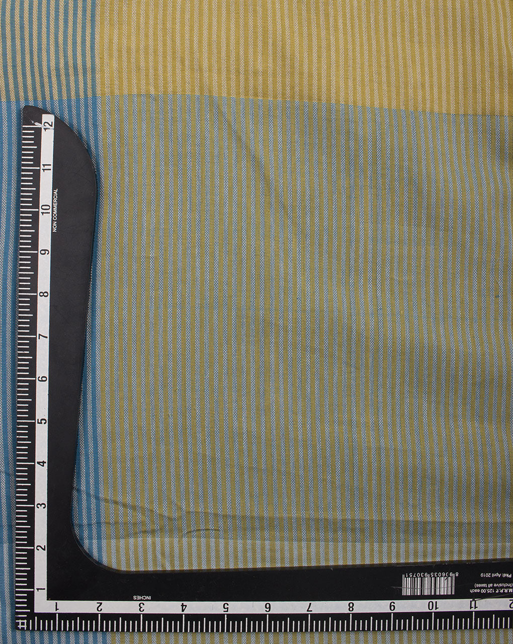 Turquoise Woven Pure Handloom Cotton Fabric - Fabriclore.com