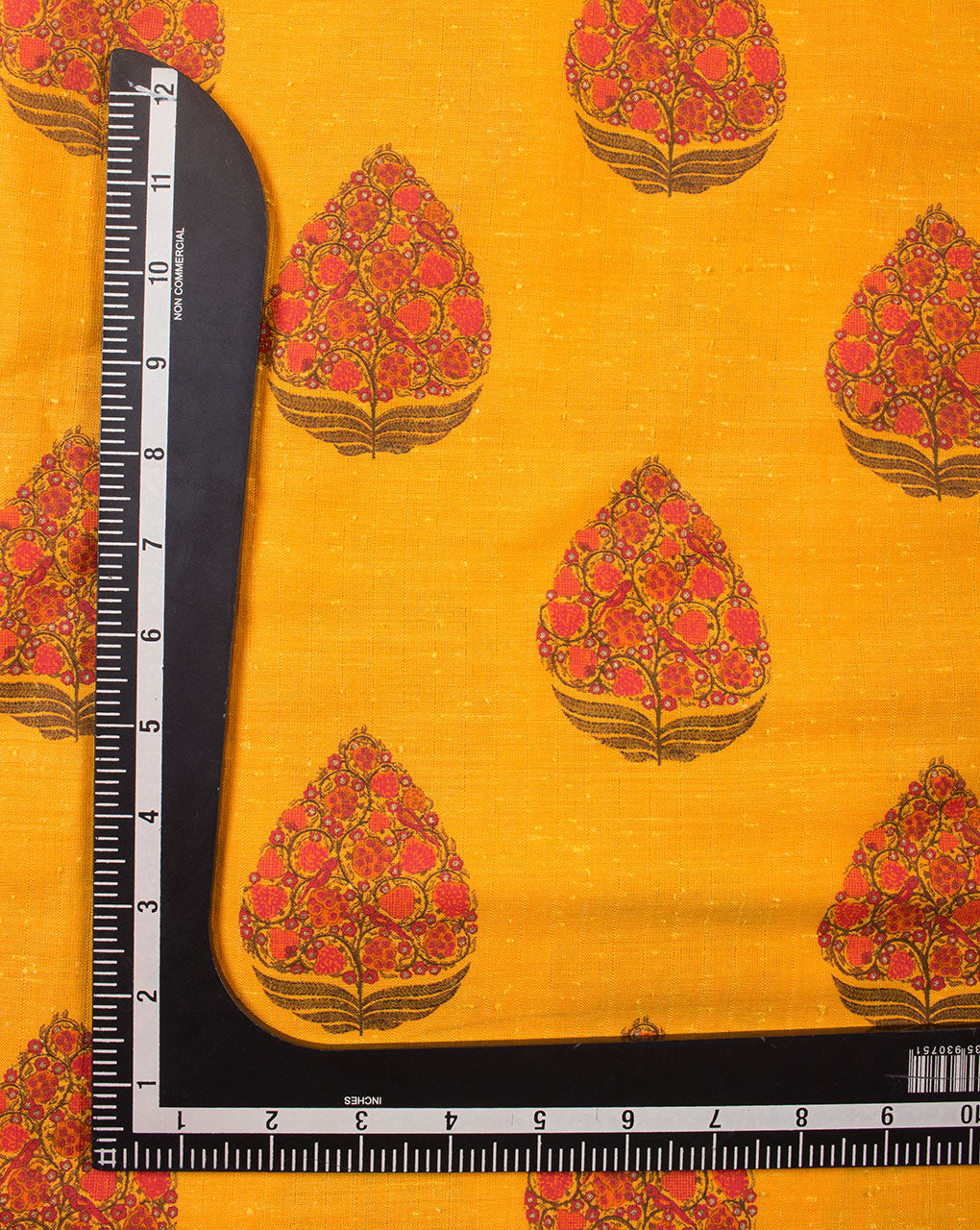 Floral Pattern Woven Neps Loom Textured Cotton Fabric - Fabriclore.com