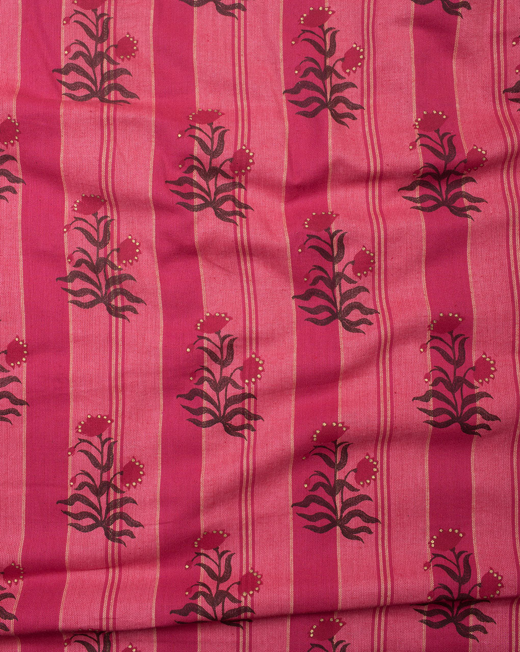 Foil Screen Print Loom Textured Cotton Fabric - Fabriclore.com