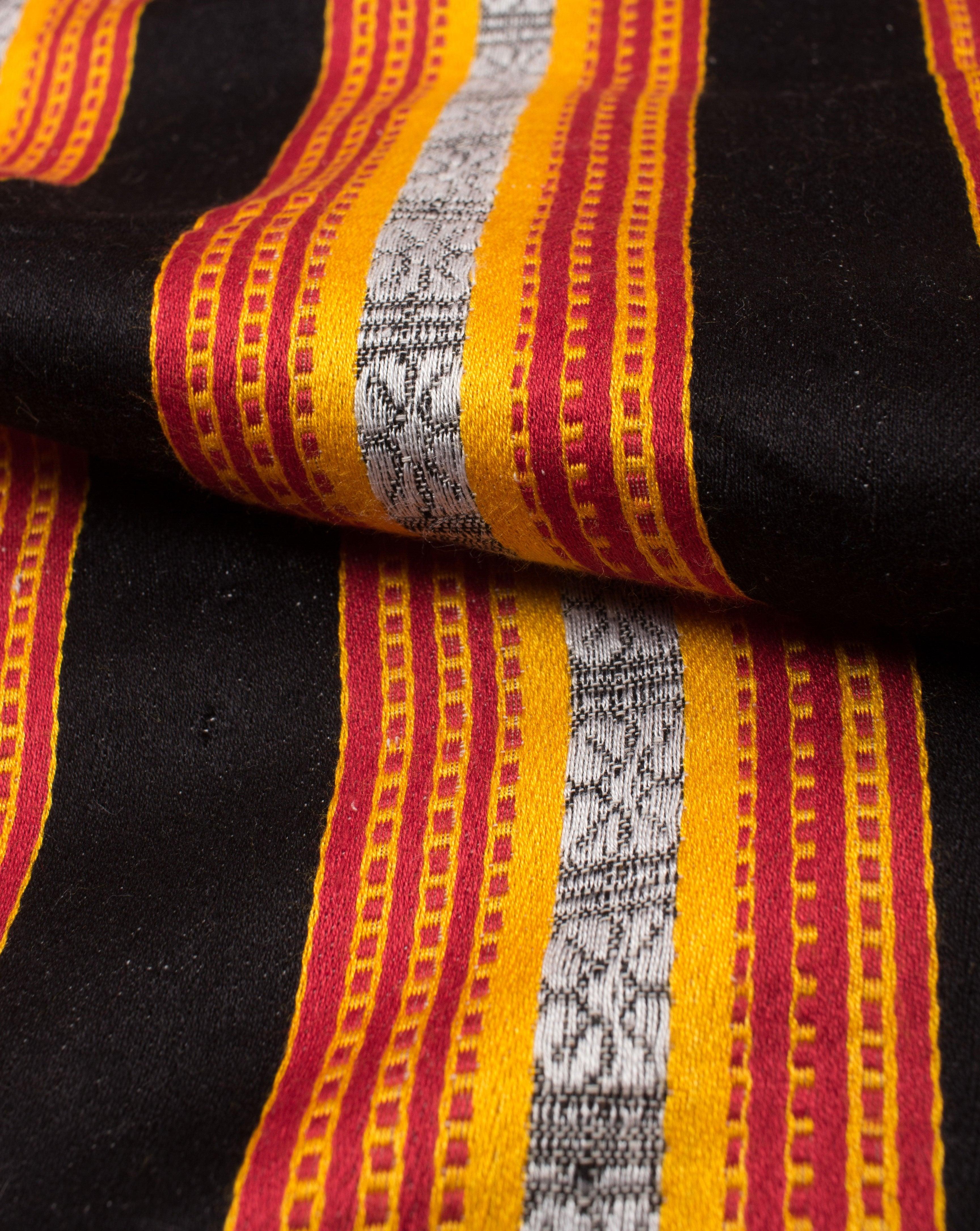 ( Pre-Cut 1.25 MTR ) Stripes Pattern Handloom Viscose Mashru Fabric ( Width 22 Inch ) - Fabriclore.com