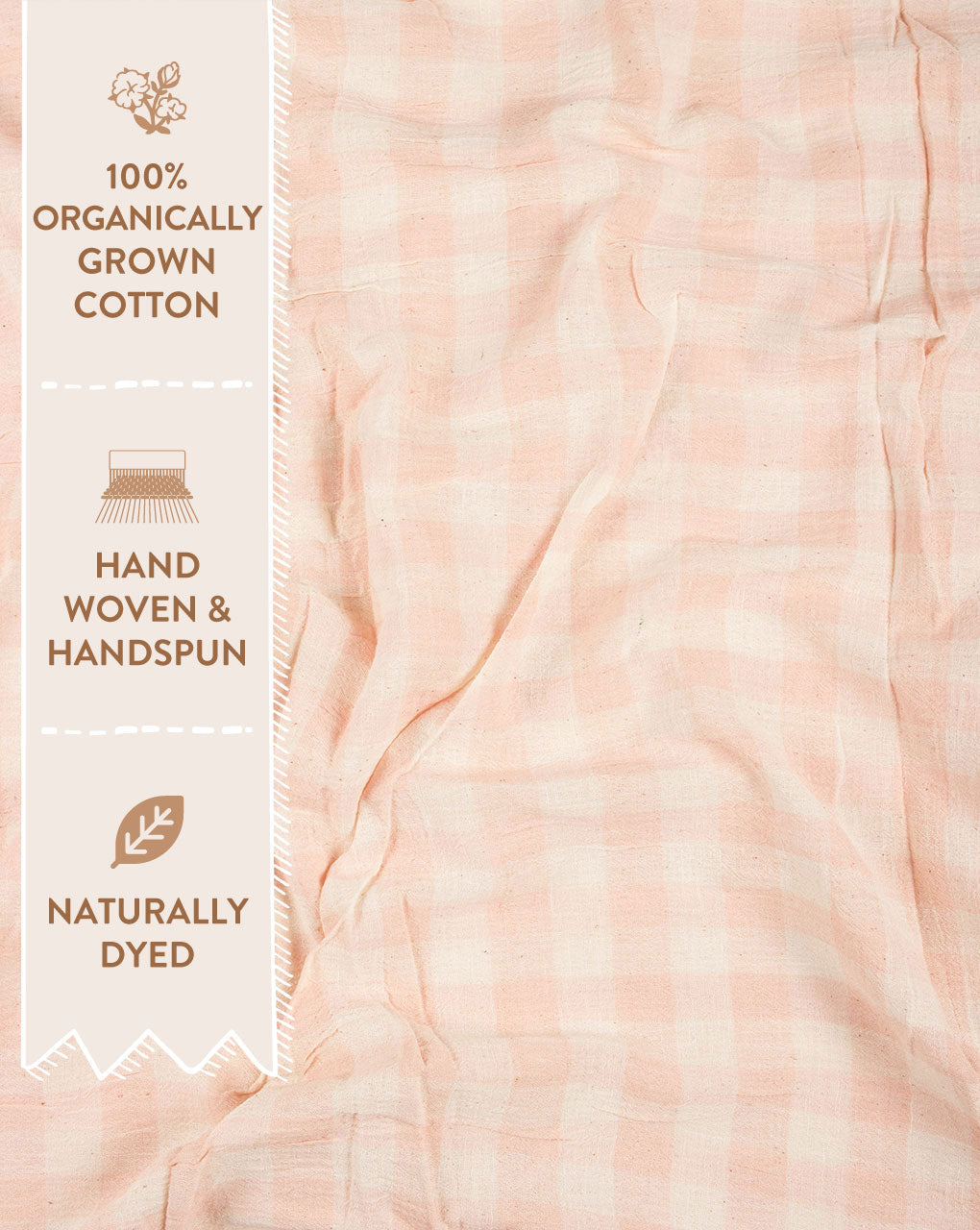 Checks Handwoven Handspun Organic Kala Cotton Fabric - Fabriclore.com