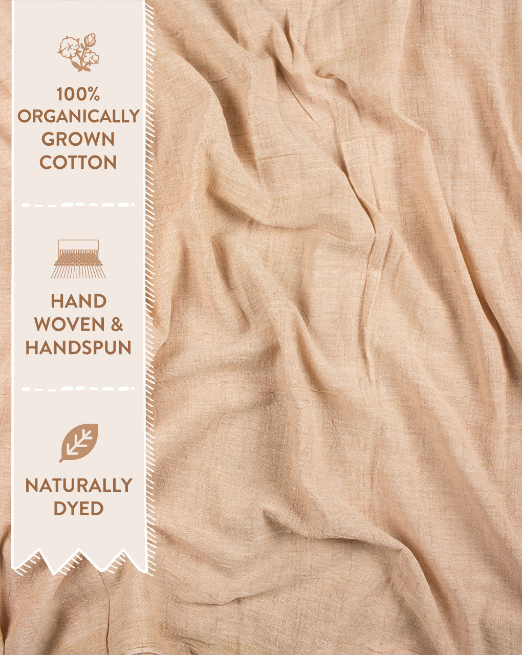 Plain Handwoven Handspun Organic Kala Cotton Fabric - Fabriclore.com