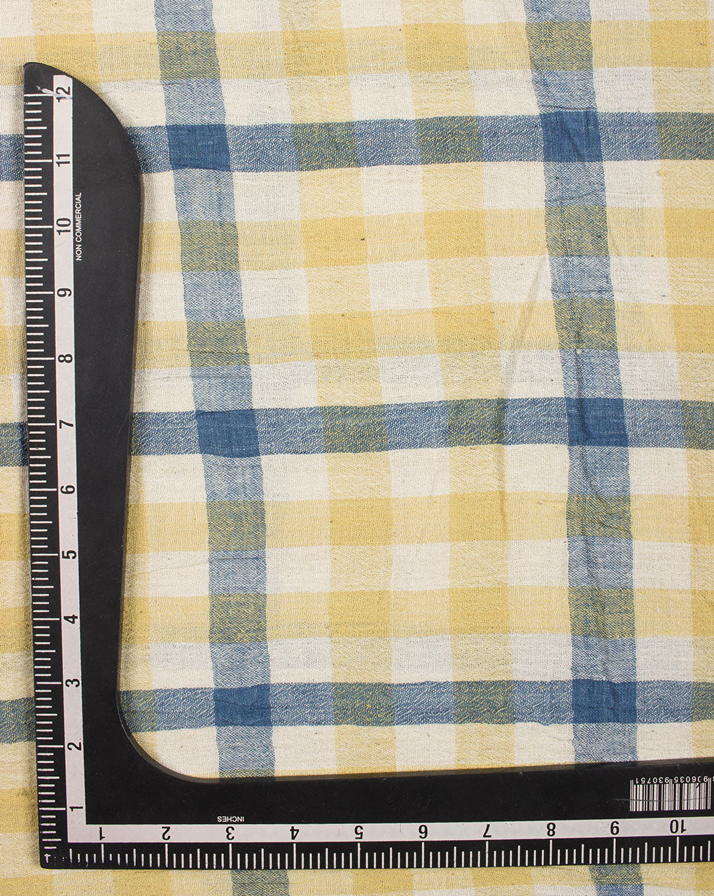 Gingham Checks Handwoven Organic Kala Cotton Fabric - Fabriclore.com