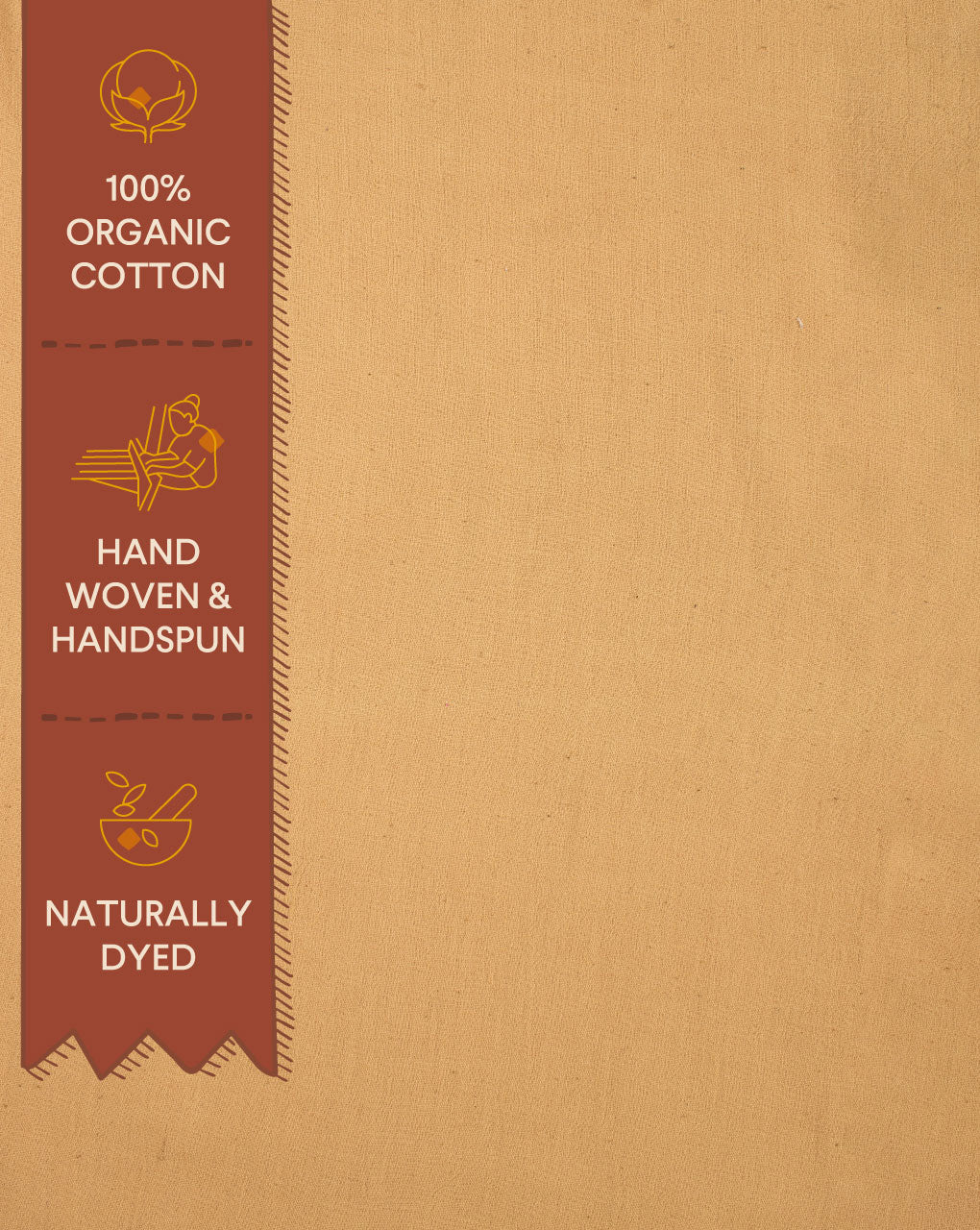 Plain Handwoven Organic Kala Cotton Fabric - Fabriclore.com