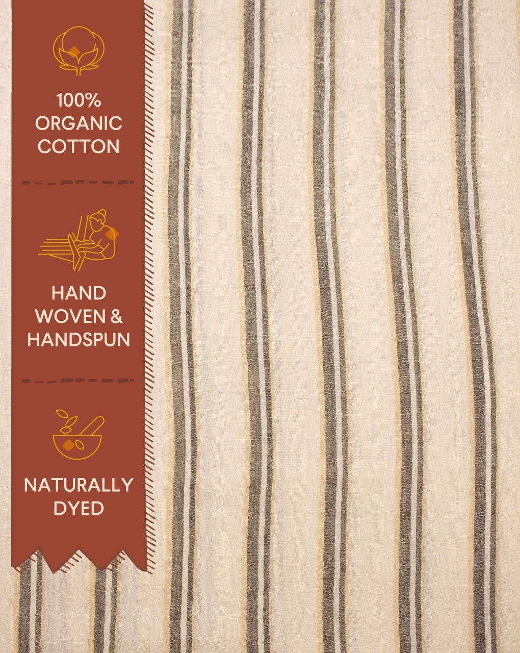 Handwoven Organic Kala Cotton Fabric - Fabriclore.com