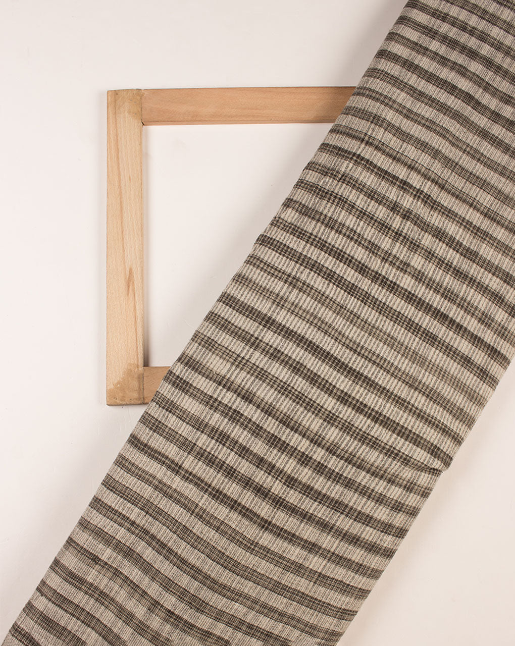 Stripes Handwoven Organic Kala Cotton Fabric - Fabriclore.com