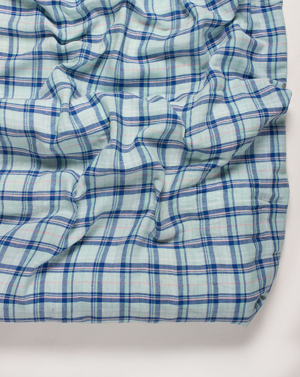 ( Pre Cut 1.25 MTR ) Tartan Checks Reversible Cotton Fabric