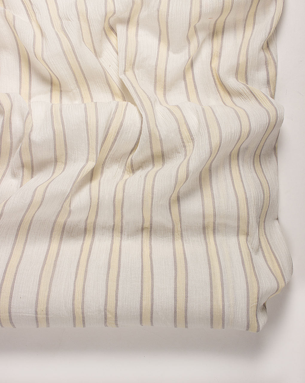 ( Pre Cut 50 CM ) White Cotton Crepe Fabric