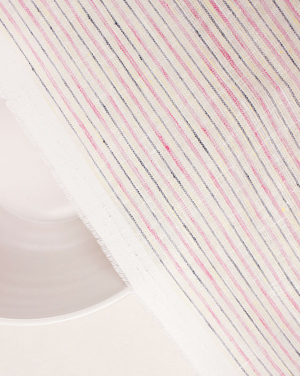 Stripes Loom Textured Cotton Fabric
