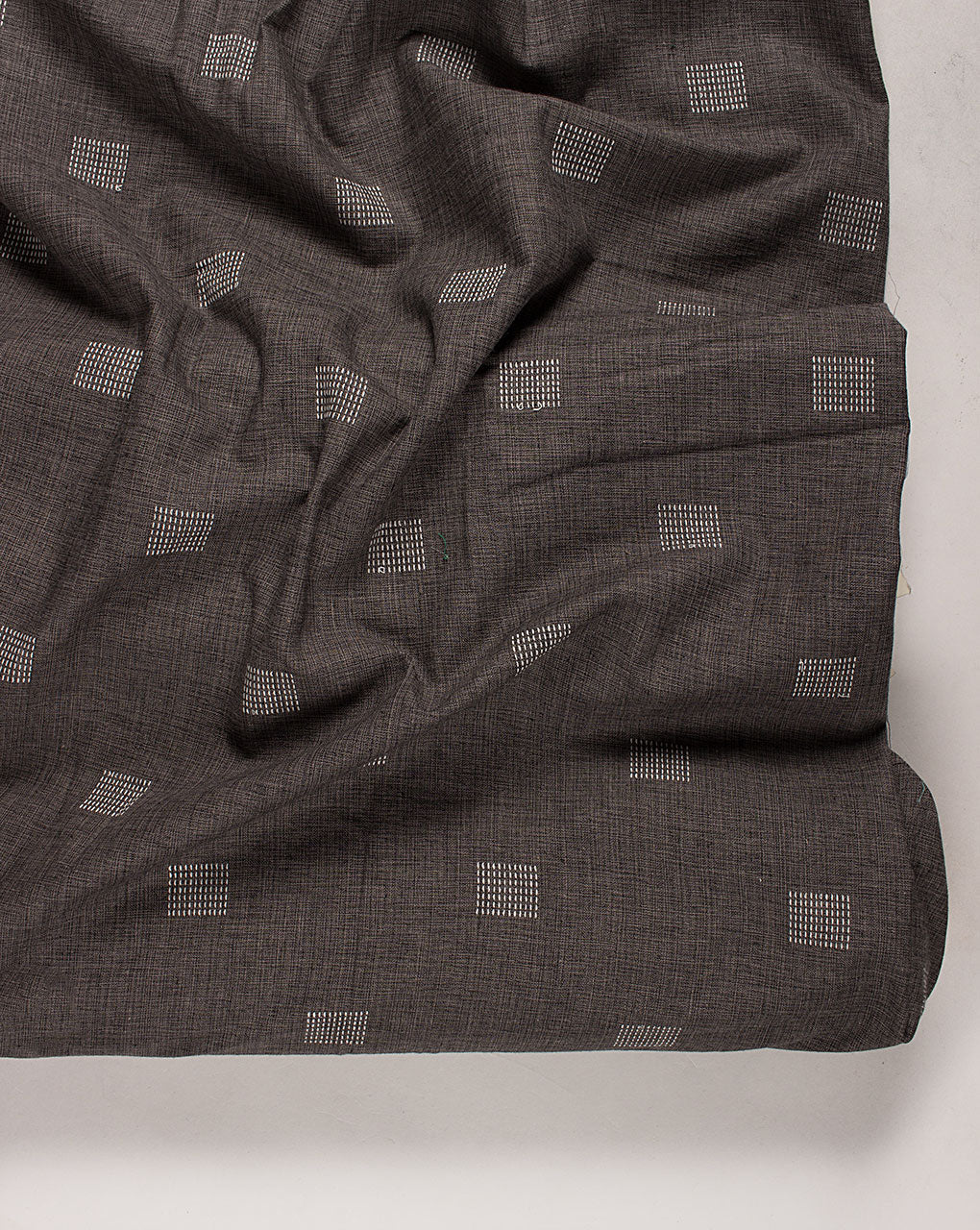 ( Pre Cut 90 CM ) Jacquard Loom Textured Cotton Fabric