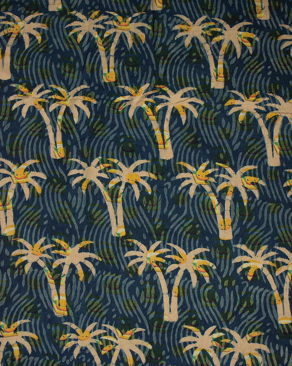 Indigo Hand Block Flex Cotton Fabric