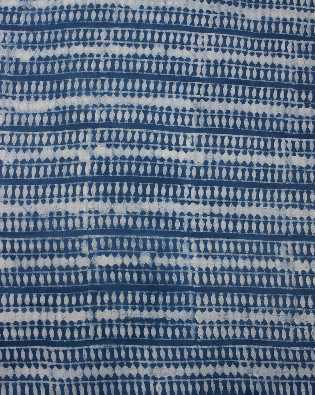 Indigo Hand Block Pure Handloom Twill Cotton Fabric - Fabriclore.com