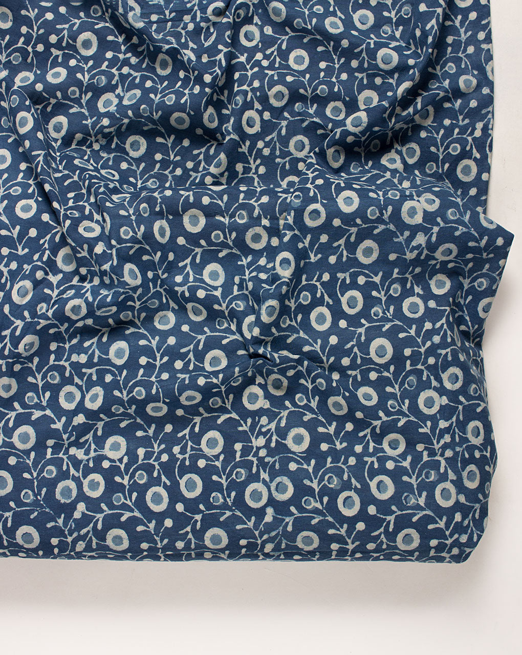 ( Pre Cut 1 MTR ) Indigo Hand Block Cotton Fabric