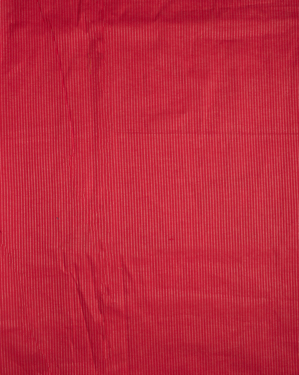 Red Plain Kantha Cotton Fabric
