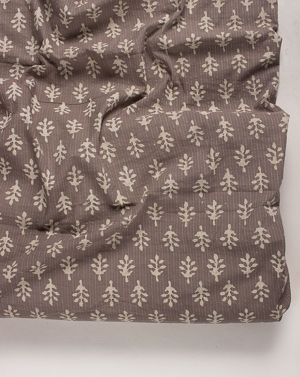 ( Pre Cut 80 CM ) Kashish Hand Block Kantha Cotton Fabric