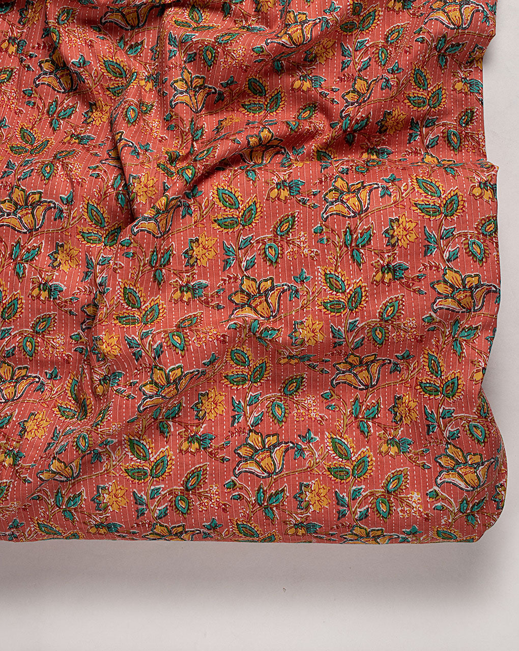 Screen Print Kantha Cotton Fabric