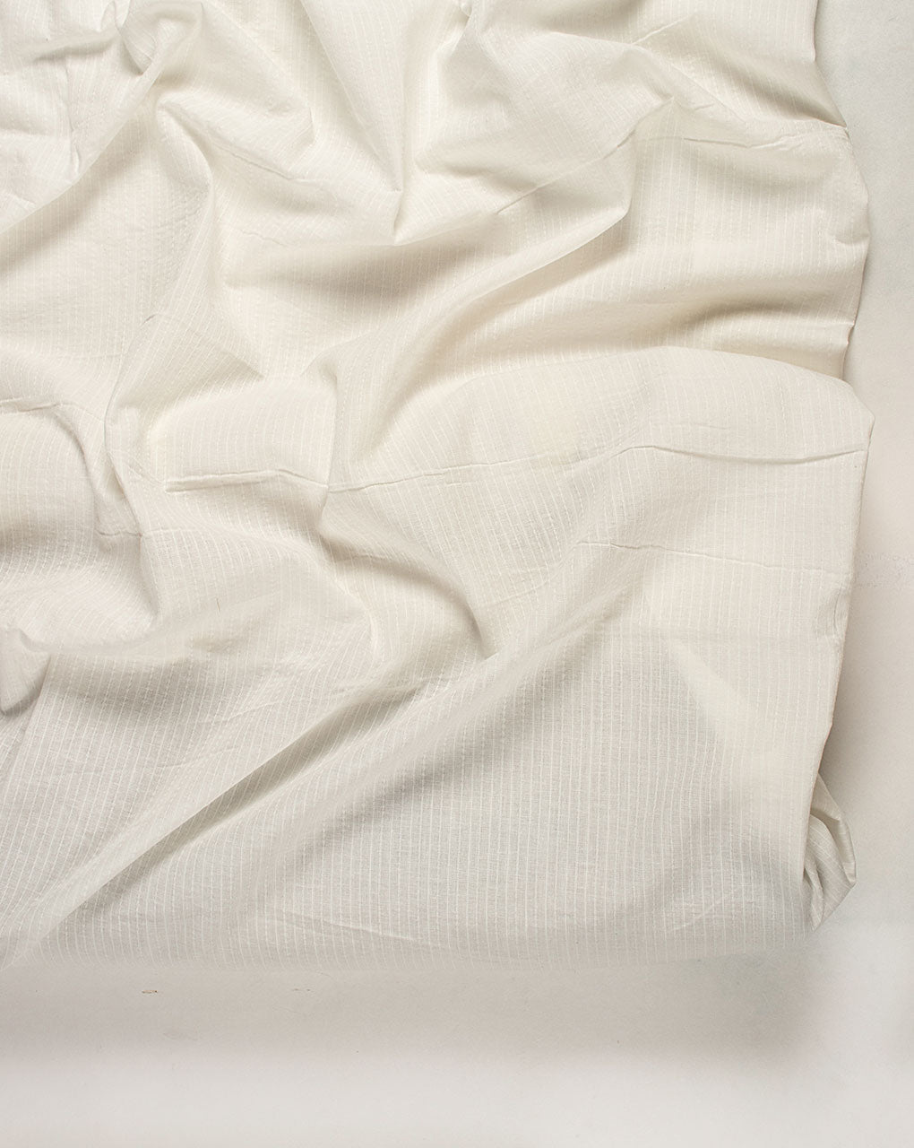 White Plain Kantha Cotton Fabric