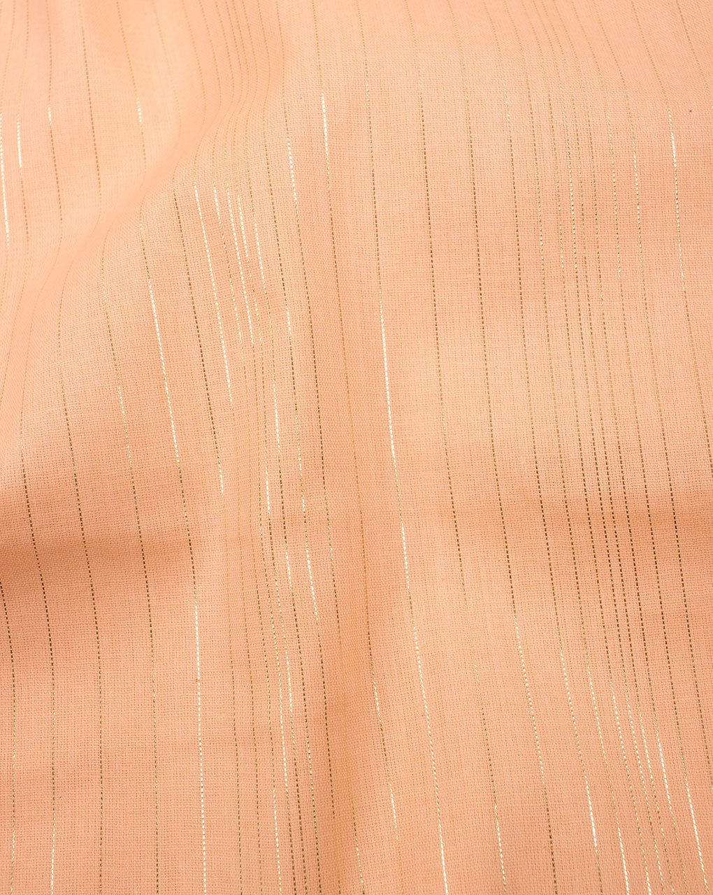 Orange Silver Plain Lurex Cotton Fabric - Fabriclore.com