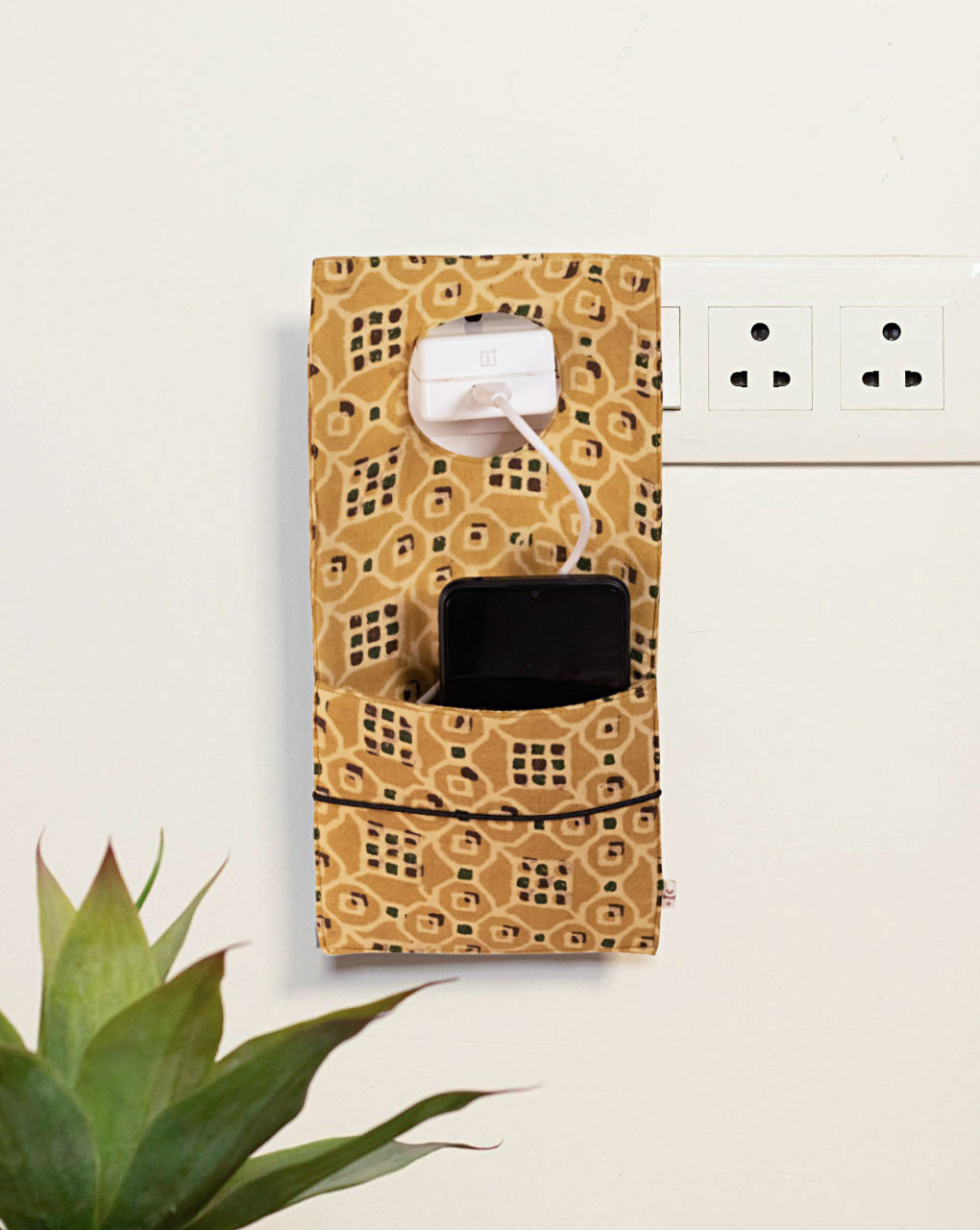 Handmade Cotton Mobile Charging Pouch - Fabriclore.com