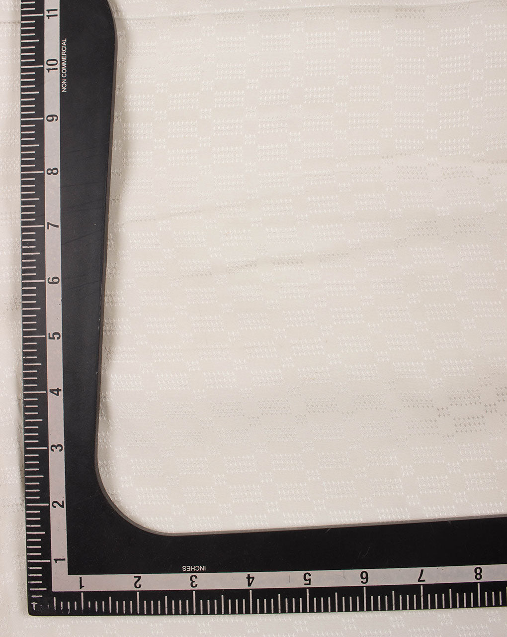 Geometric Certified Dobby Woven Dyeable Orange Cotton Fabric ( Width 60 Inch ) - Fabriclore.com