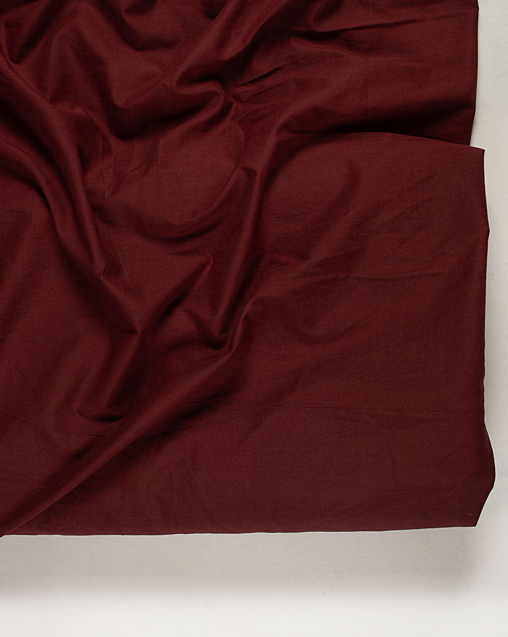 ( Pre Cut 2.25 MTR ) Maroon Plain Cotton Fabric