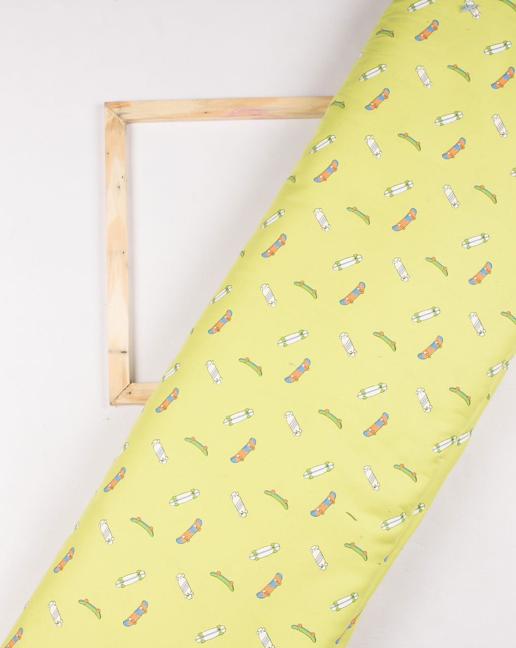 Green Objects Screen Print Cotton Poplin Fabric - Fabriclore.com