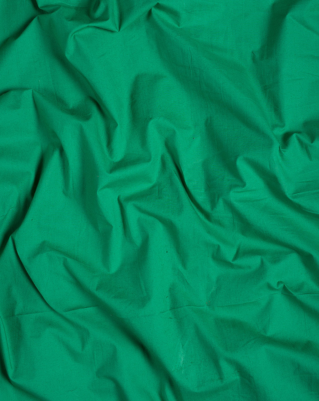 ( Pre Cut 60 CM ) Green Plain Cotton Poplin Fabric ( Width 56 Inch )