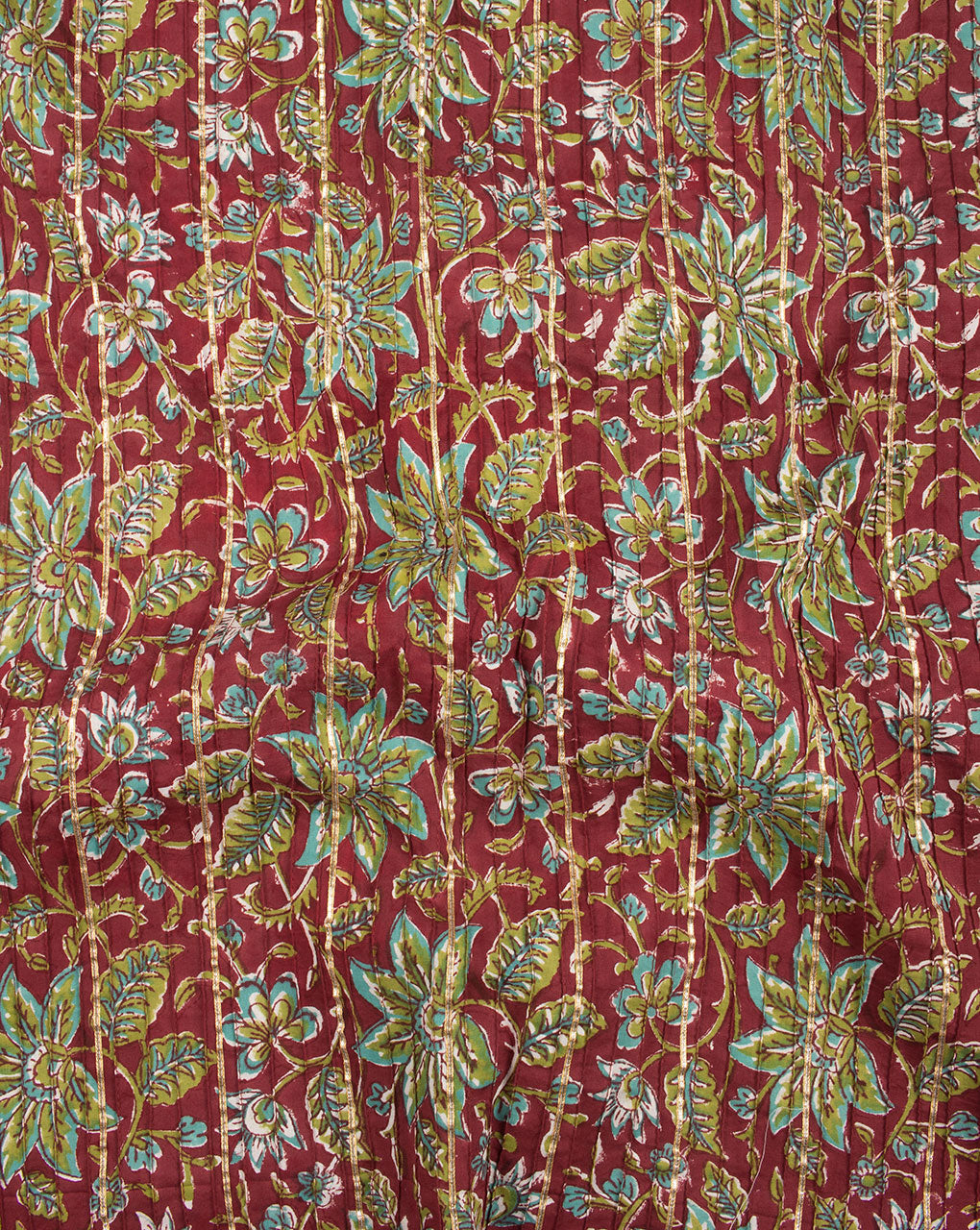 Rapid Print Hand Block Gotta Patti Pin-Tucks Cotton Fabric ( Width 38 Inch ) - Fabriclore.com