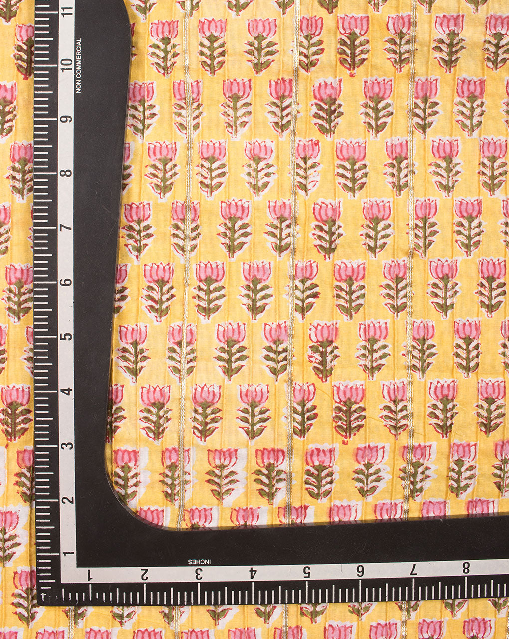Rapid Print Hand Block Gotta Patti Pin-Tucks Cotton Fabric ( Width 38 Inch ) - Fabriclore.com