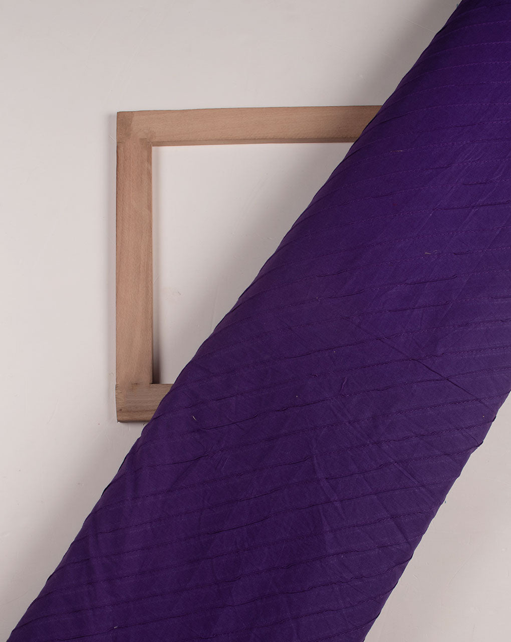 Dark Purple Stripes Pin-Tucks Cotton Fabric ( Width 40 Inch ) - Fabriclore.com