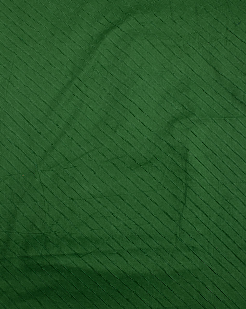 Green Pin-Tucks Cotton Fabric ( Width 40 Inch ) - Fabriclore.com