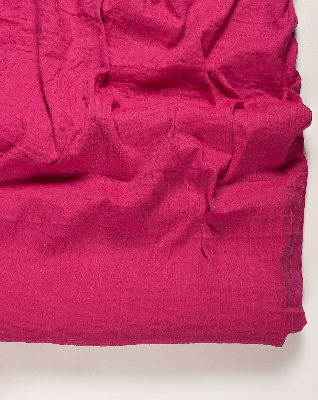 Fuchsia Pin-Tucks Rayon Fabric