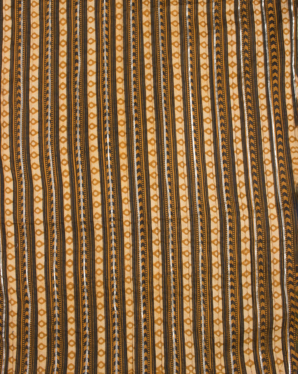 Hand Block Gota Patti Pin-Tucks Cotton Fabric ( Width 36 Inch ) - Fabriclore.com