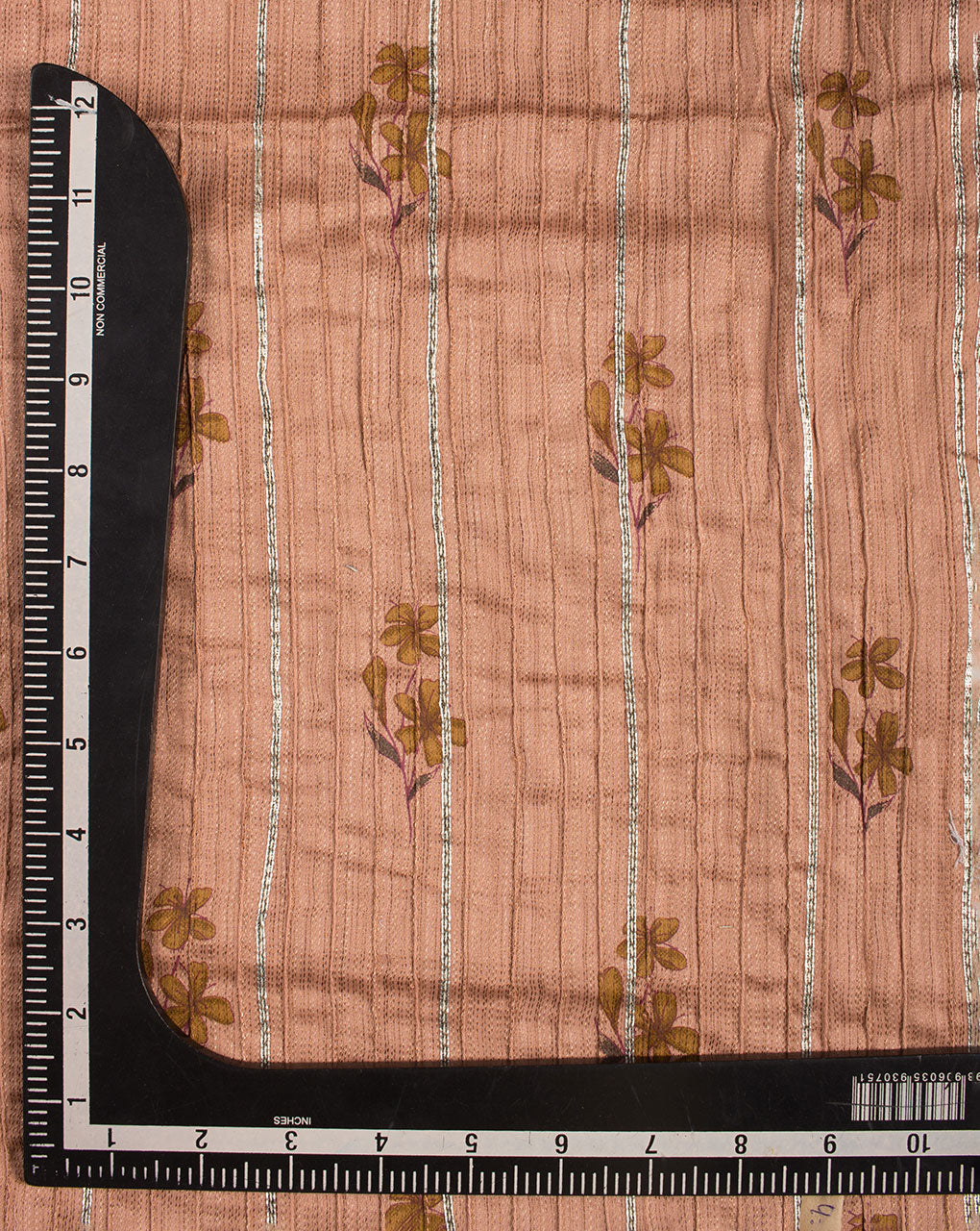 Screen Print Gota Patti Pin-Tucks Cotton Fabric ( Width 36 Inch ) - Fabriclore.com