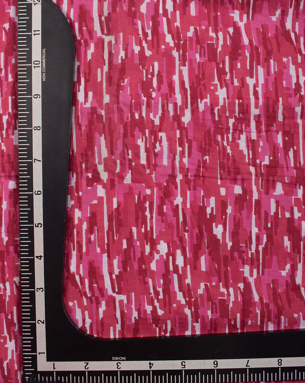 Fuchsia Pink Abstract Pattern Screen Print Cotton Fabric - Fabriclore.com