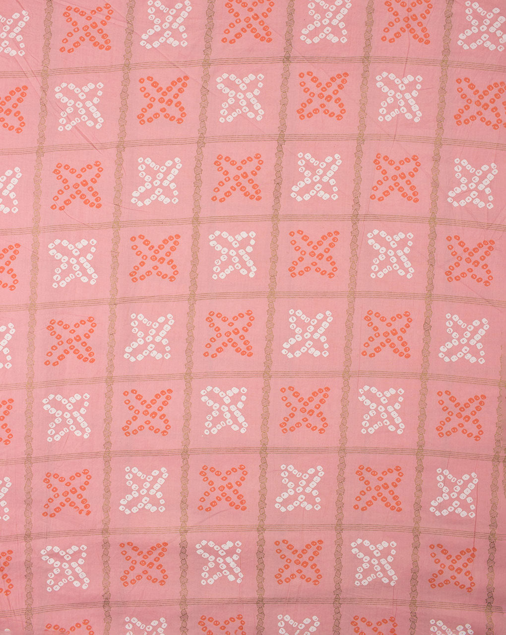 Bandhani Khari Screen Print Cotton Fabric - Fabriclore.com