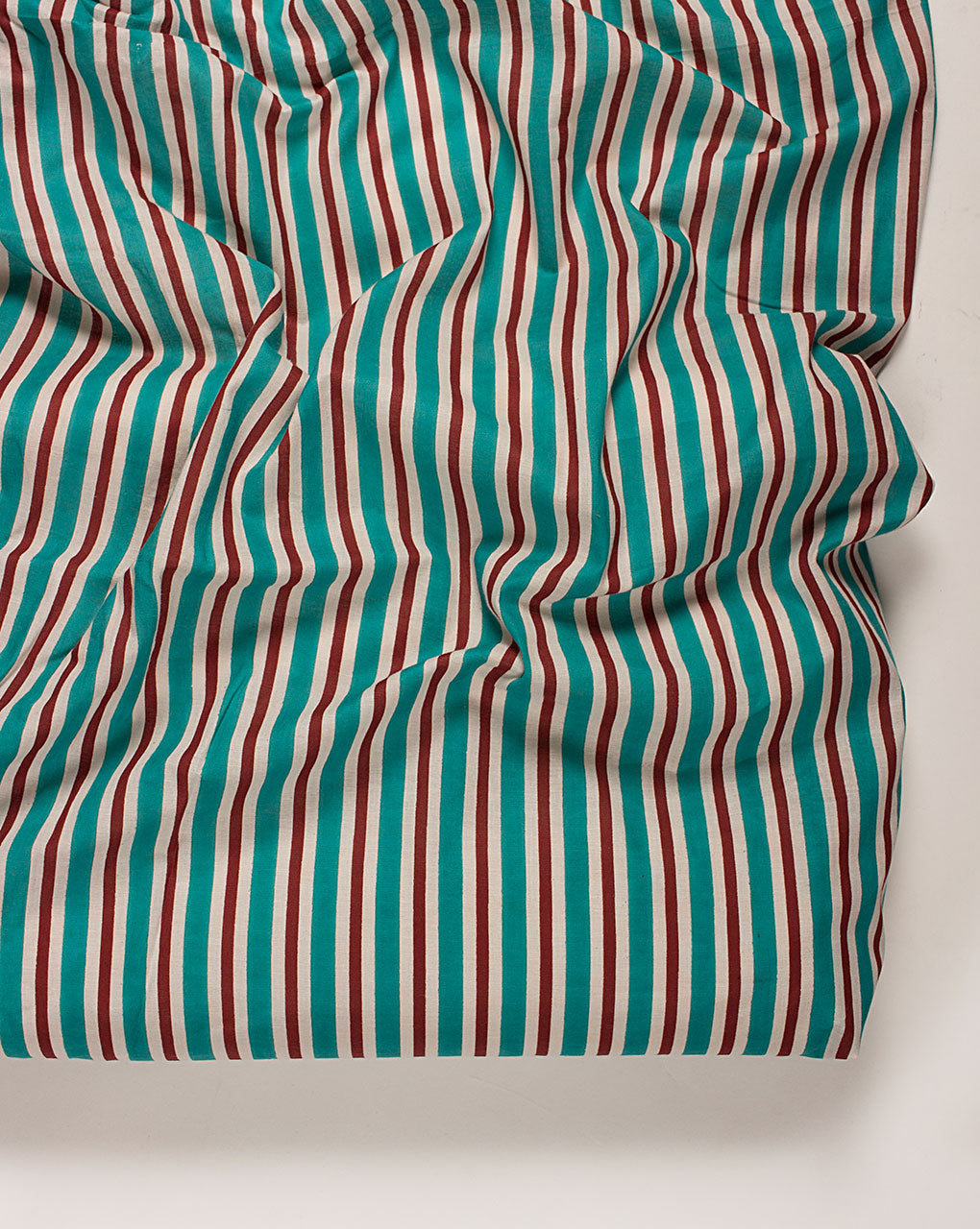 ( Pre Cut 90 CM ) Stripes Screen Print Cotton Fabric