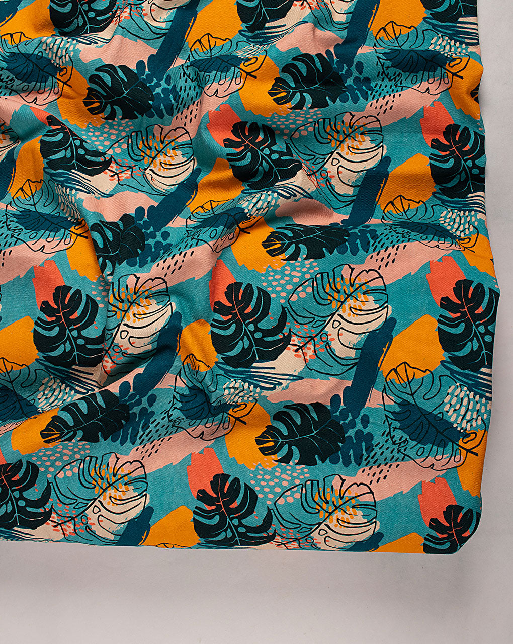 ( Pre Cut 85 CM ) Digital Print Cotton Duck Fabric ( Width 58 Inch )