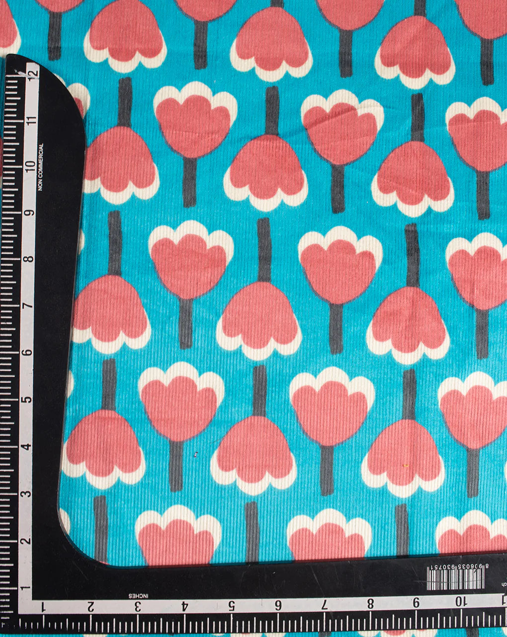 ( Pre Cut 60 CM ) Floral Digital Print Corduroy Fabric